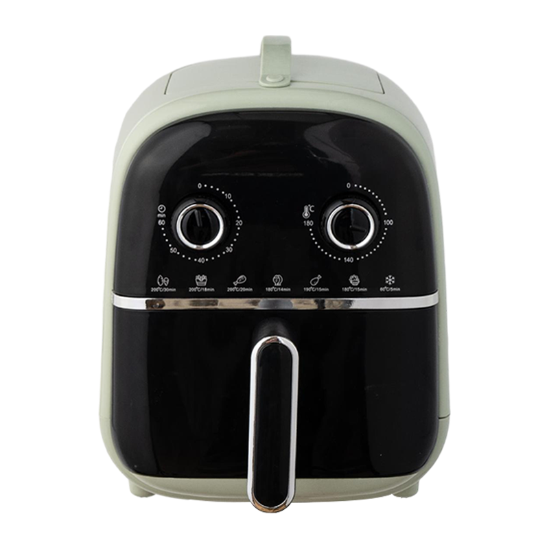 Double Knob Mechanical Control Misible Square Air Fryer